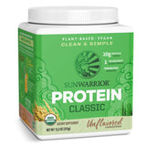 Sunwarrior protéine riz brun, bouteille, parfaite après entraînement sans lactose.