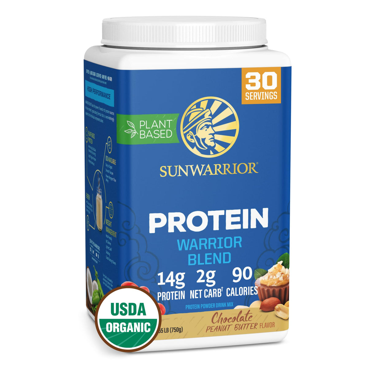 Sunwarrior protéine végane Chocolat-Cacahuète en bouteille, shake énergétique prêt