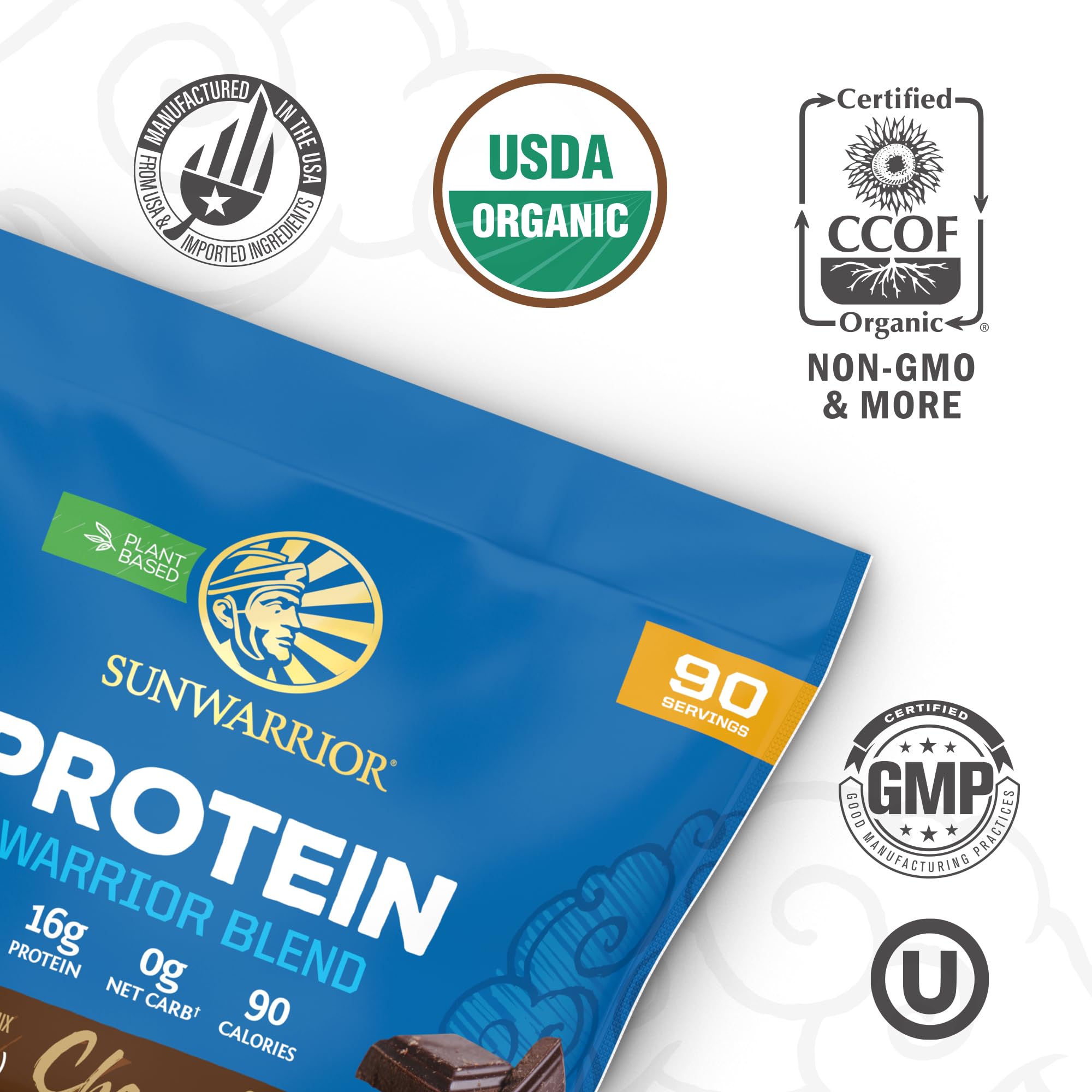 Texture crémeuse Sunwarrior protéine végétale chocolat adaptée aux smoothies