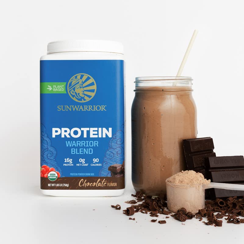 Sunwarrior chocolat en poudre, format 30 portions pratique pour démarrer la journée.