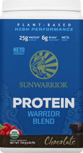 Sunwarrior chocolat en shake végane, sans gluten ni soja.