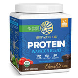 Sunwarrior protéine végétale chocolat, préparation-crèmeuse idéale pour smoothies post-entraînement.