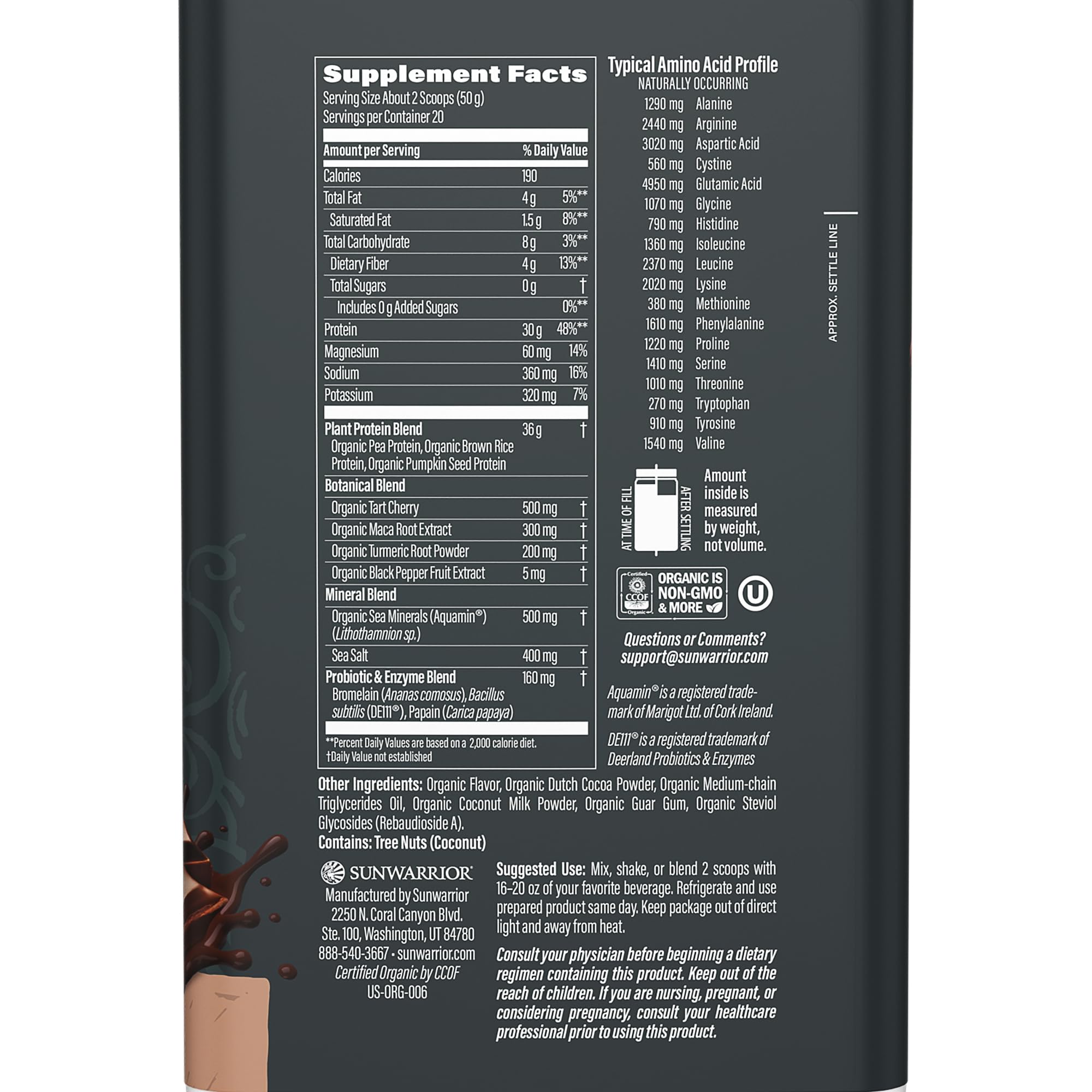 Sachet Sunwarrior protéine végétale chocolat, pratique pour shakes instantanés