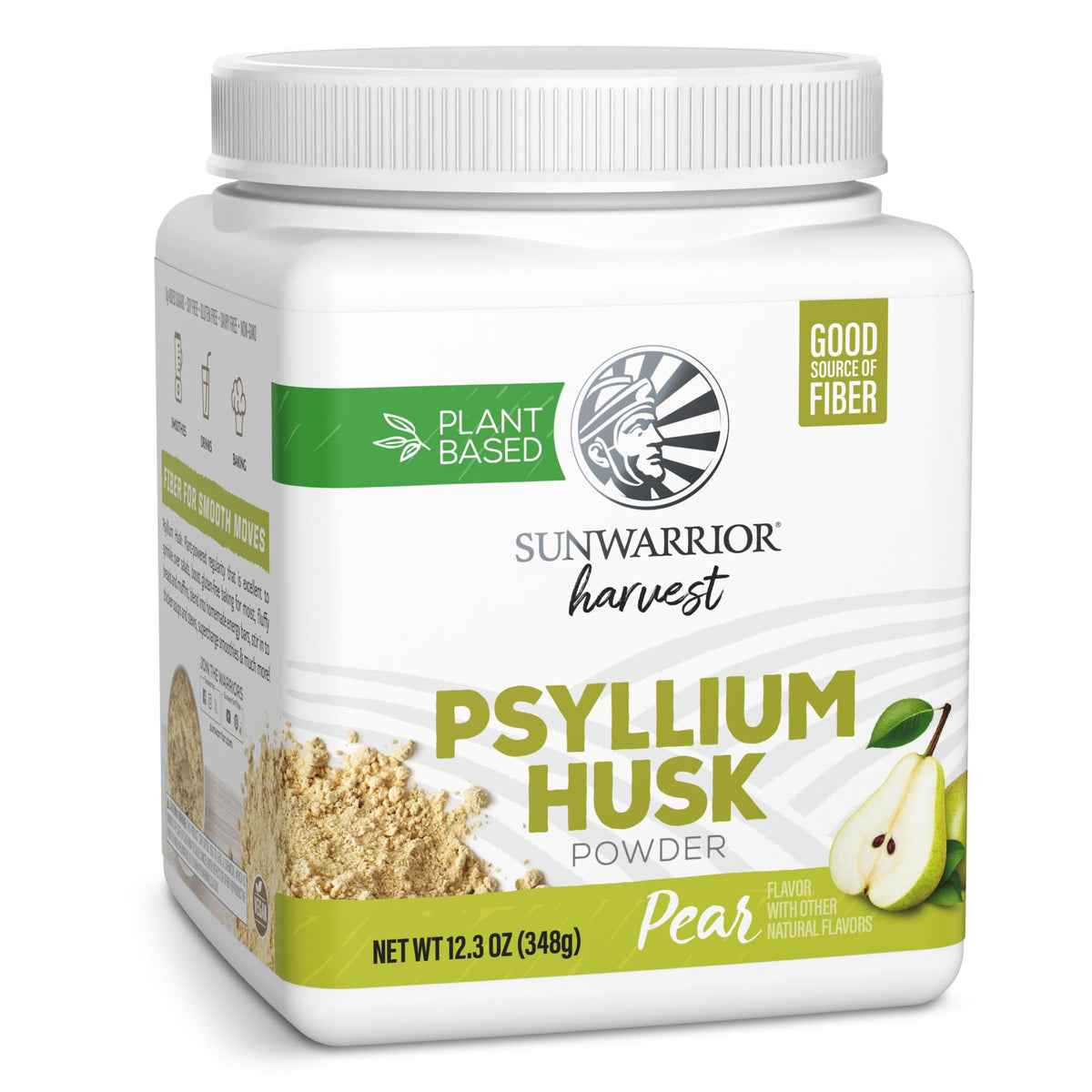 Sunwarrior Psyllium Husk Poire Bouteille: fibre naturelle pour le quotidien