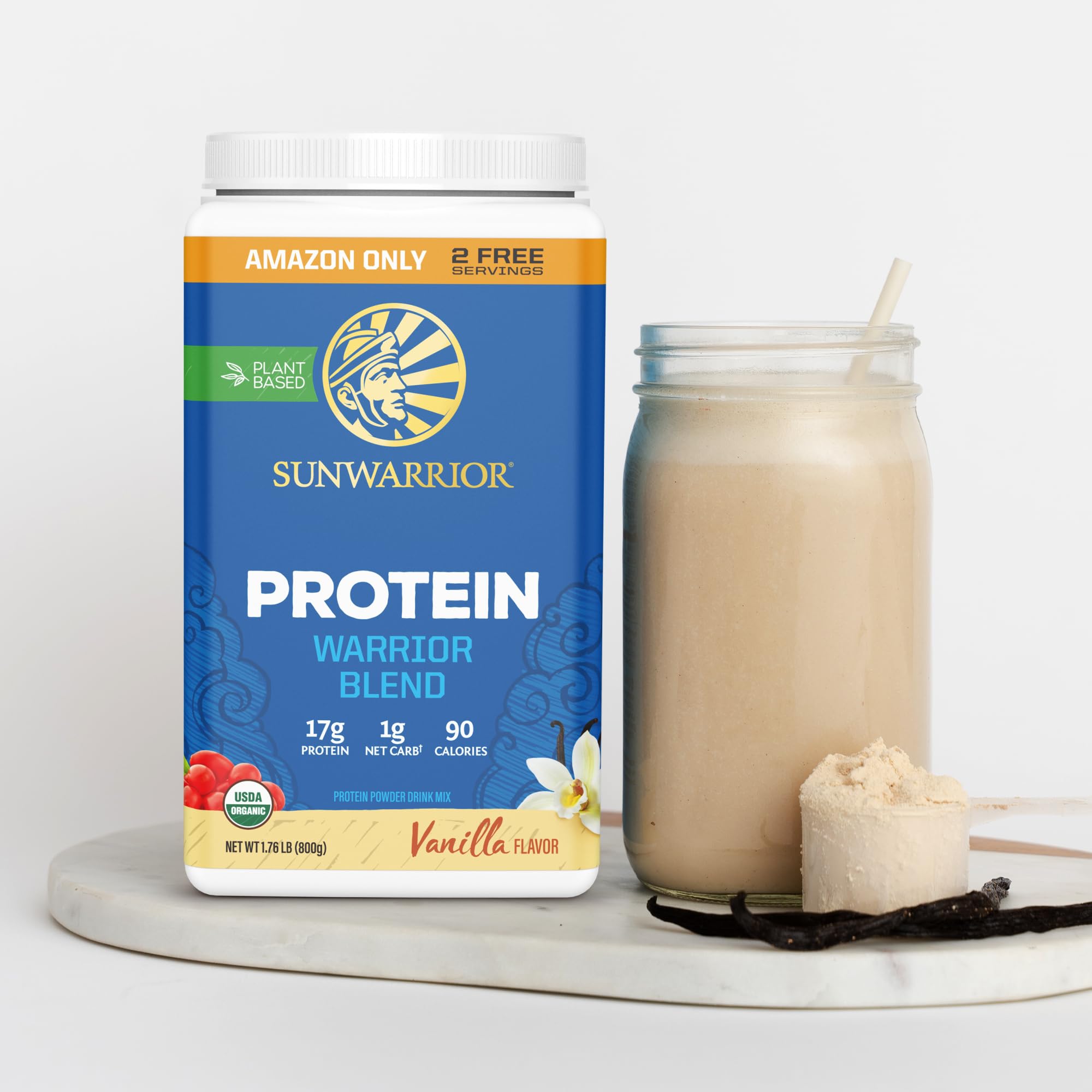 Texture crèmeuse Sunwarrior, préparation facile pour smoothies rapides