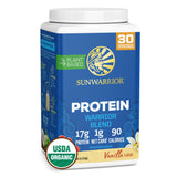 Sunwarrior Warrior Blend, bouteille vanille prête pour shake post-entraînement vegan.