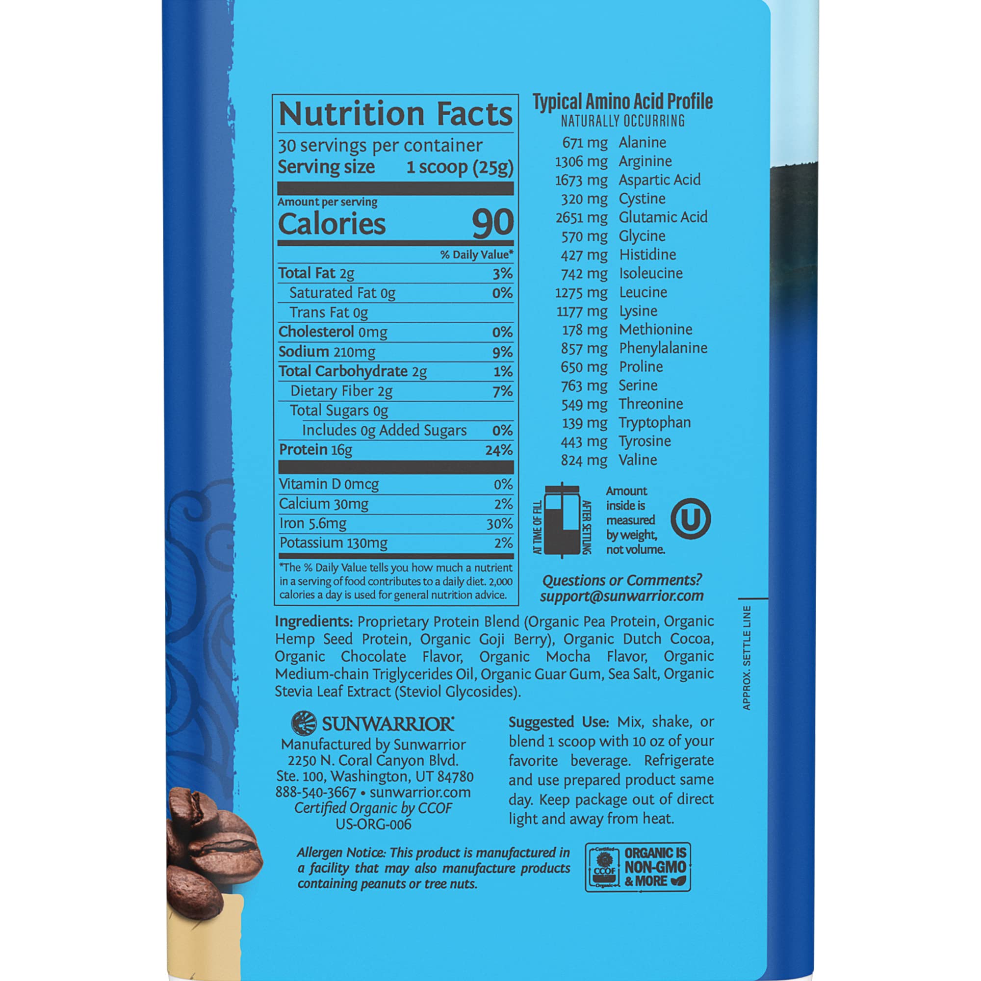 Sunwarrior Warrior Blend: emballage 750 g pratique et recyclable
