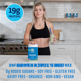 Shaker avec Sunwarrior Warrior Blend pour un smoothie protéiné maison.