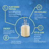 Sunwarrior Warrior Blend, shaker pratique pour boisson protéinée rapide sans lactose.