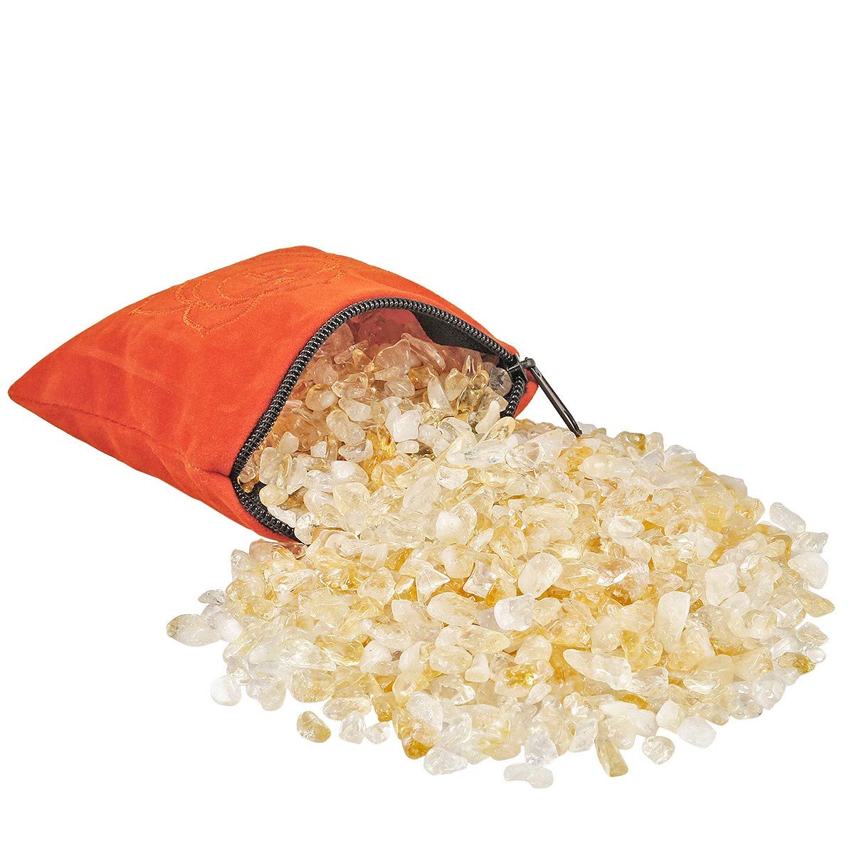SUNYIK coussin pierre Citrine sacral, support visuel pour méditation et harmonie