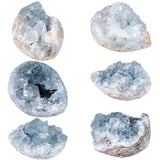 SUNYIK Géode celestite bleu, cadeau élégant et naturel.