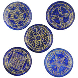 SUNYIK ensemble de pierres runes Lapis Lazuli, idéal pour méditation et divination.