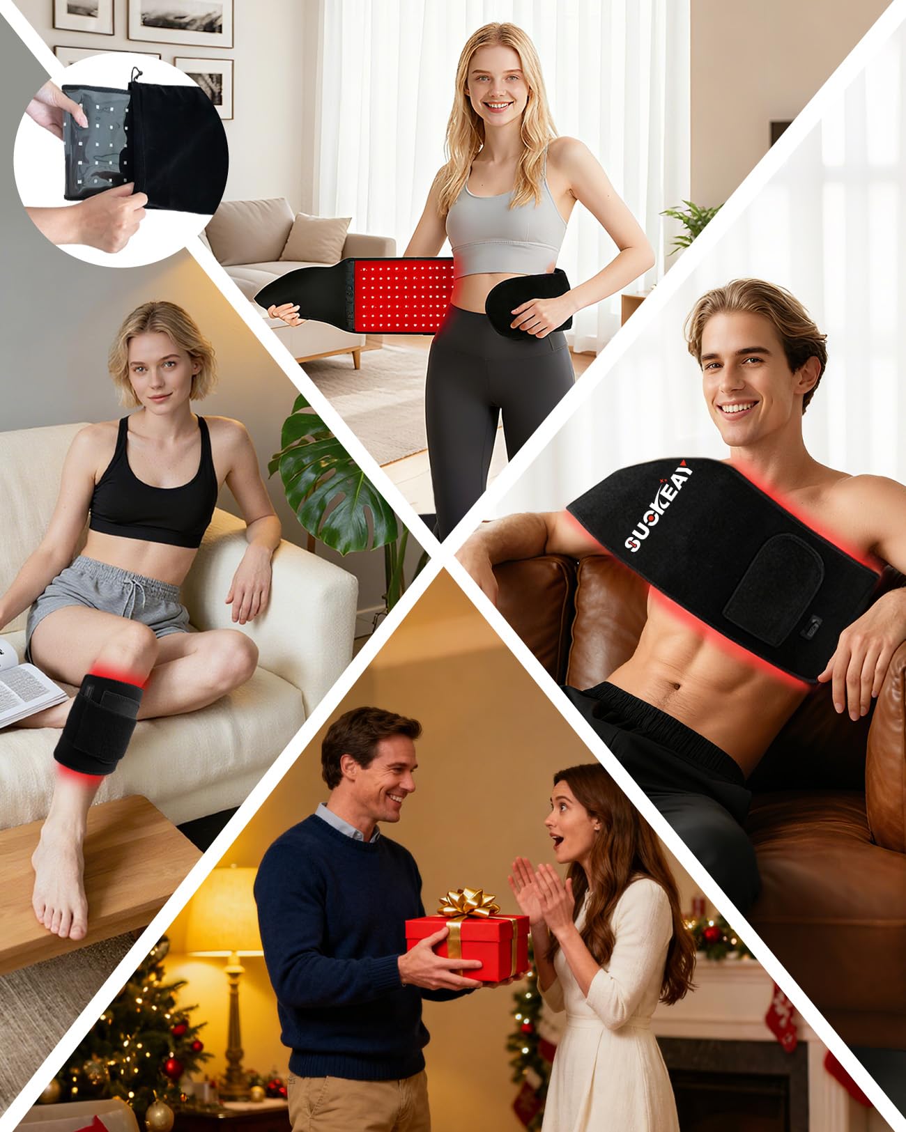 Poche et accessoires Suokeay inclus pour une expérience complète à domicile.