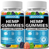 SUOOCH bonbons gélifiés au chanvre, bouteille visible pour une pause détente.