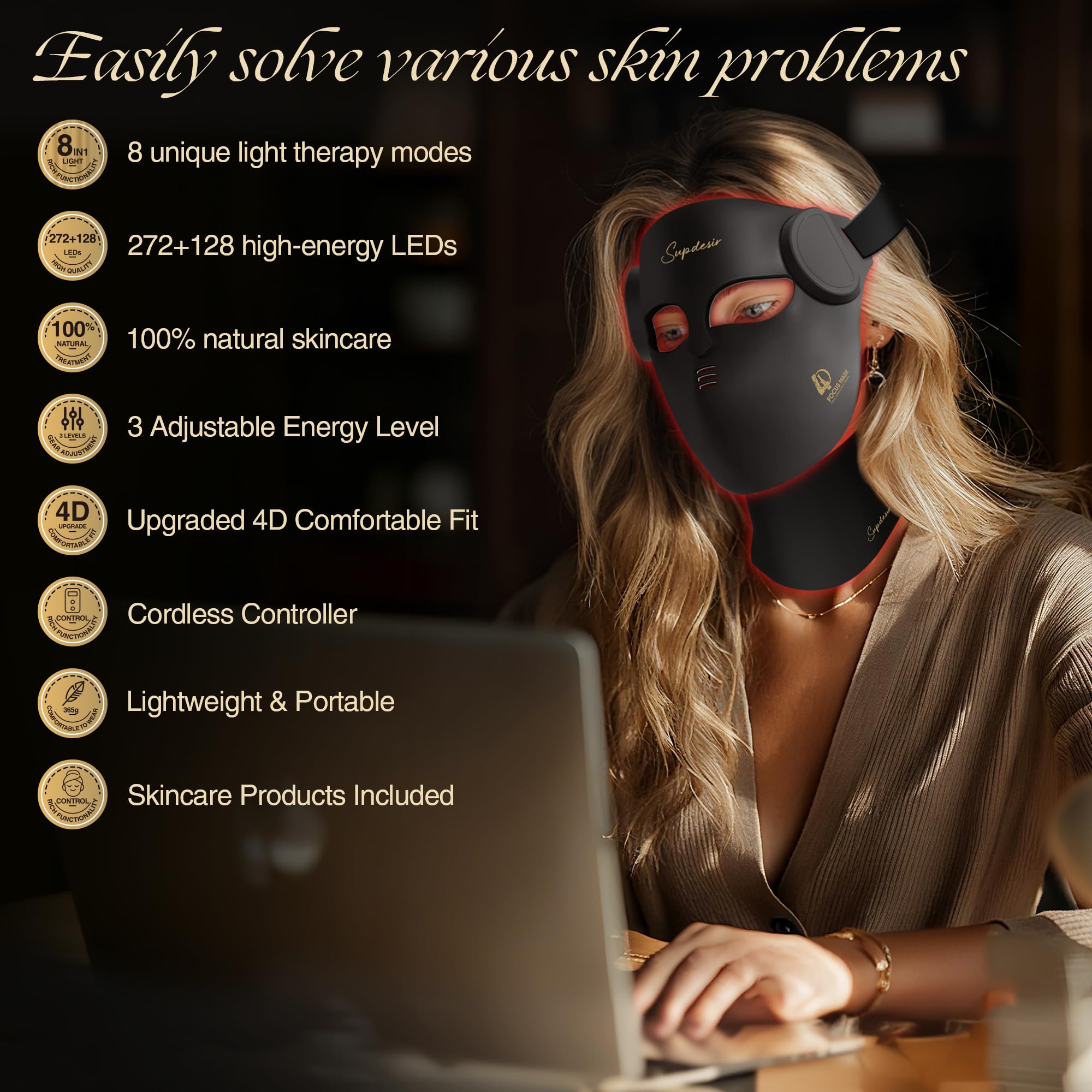 SUPDESIR lumière bleue sur le teint pour réduire les imperfections