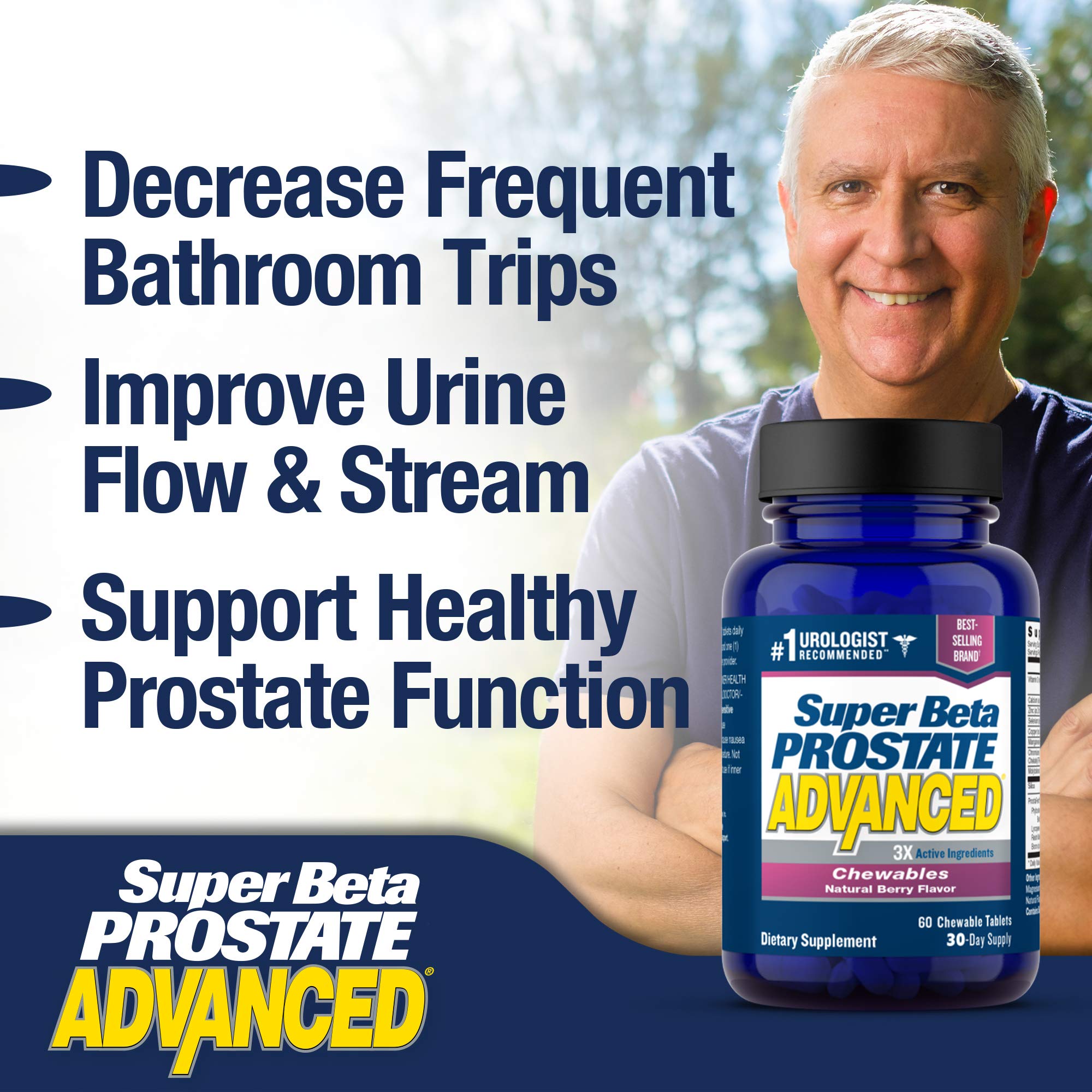 Main tenant une gomme SUPER BETA PROSTATE Advanced, prise rapide