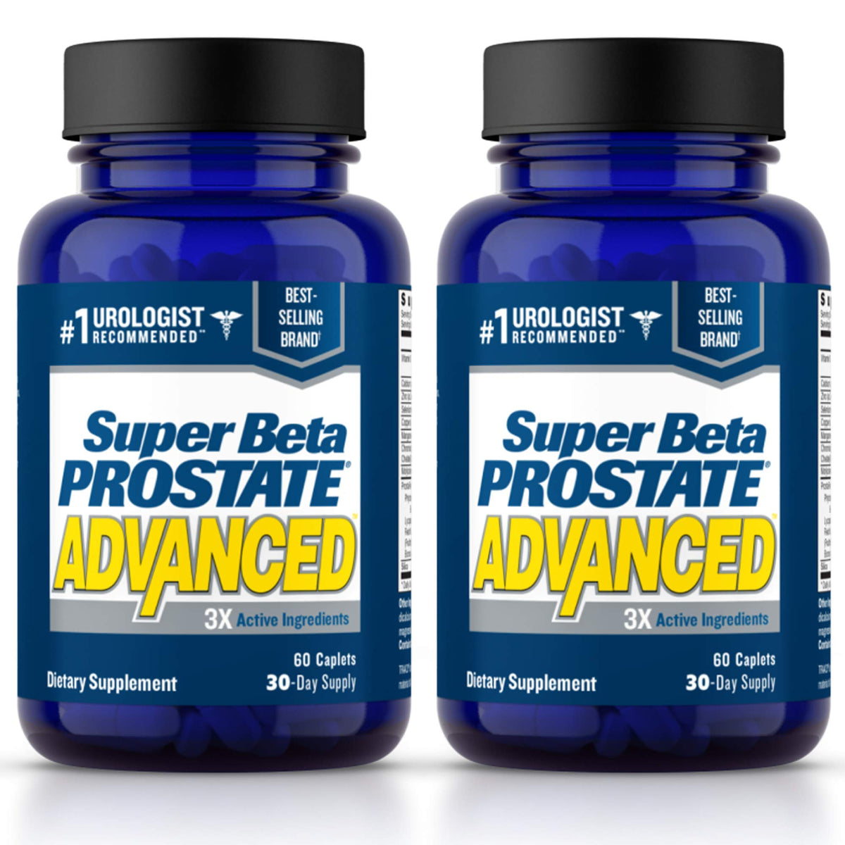Super Beta Prostate Advanced – Bouteille face, soutien prostatique et confort quotidien.