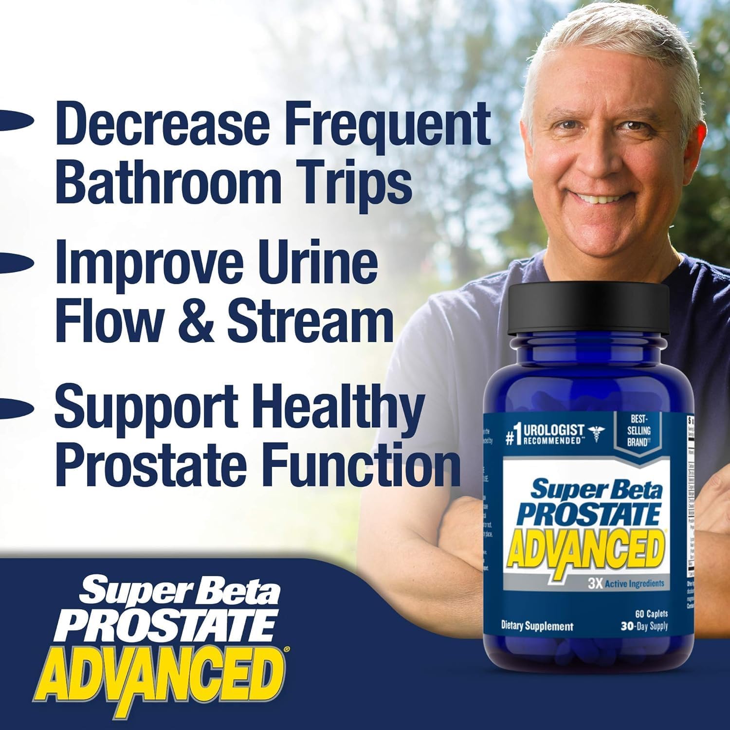 Super Beta Prostate Advanced – Pack deux bouteilles, solution pratique pour deux mois.