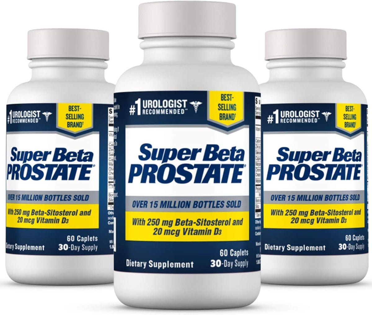 SUPER BETA PROSTATE – bouteille et étiquette, prise quotidienne facilitée pour le soutien prostatique.