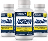 SUPER BETA PROSTATE – bouteille et étiquette, prise quotidienne facilitée pour le soutien prostatique.