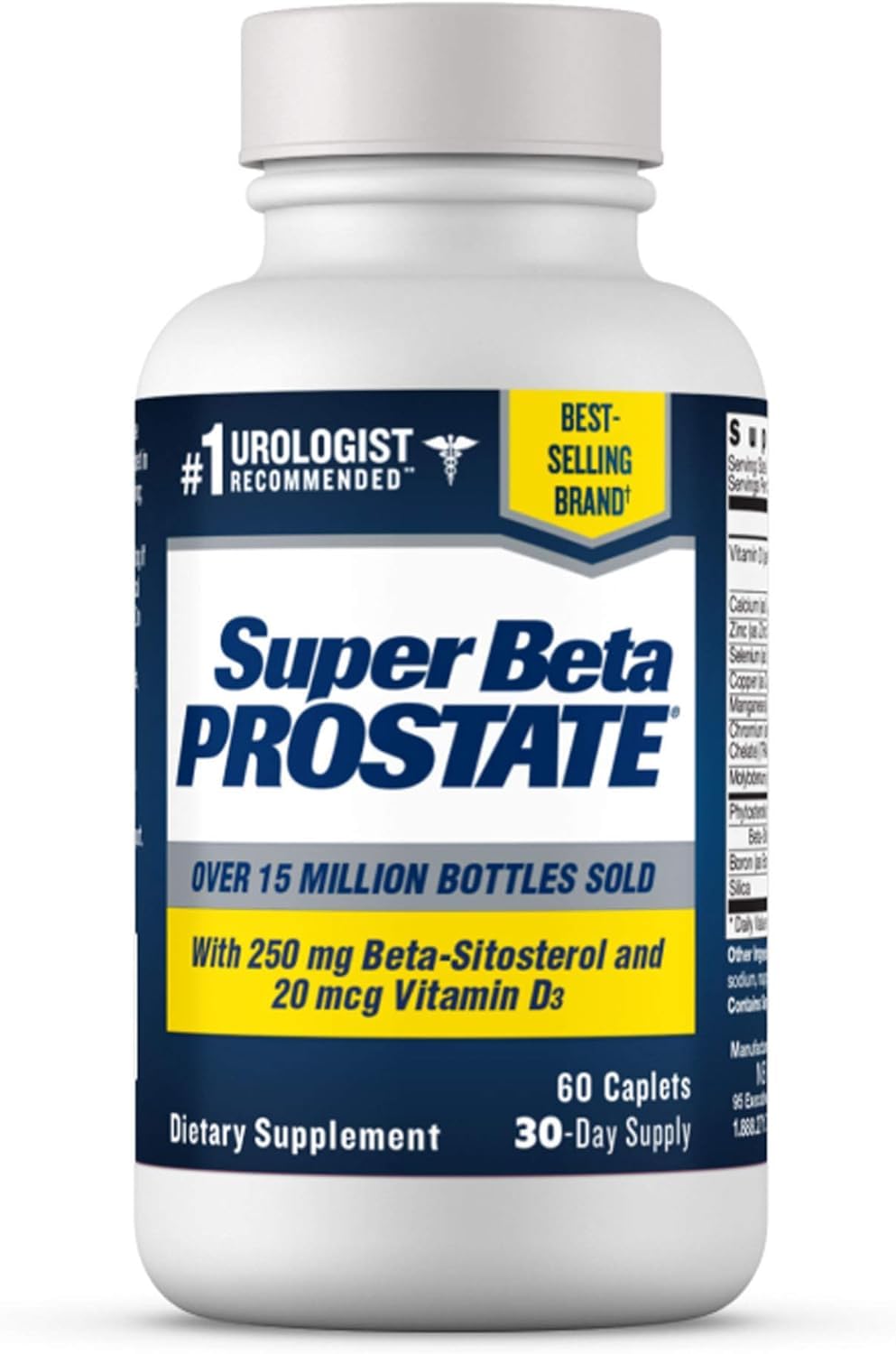 Super Beta Prostate: bouteille versement facile soutenant la fonction urinaire.