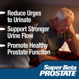 Super Beta Prostate: étiquette claire, dosage lisible et bénéfices potentiels.