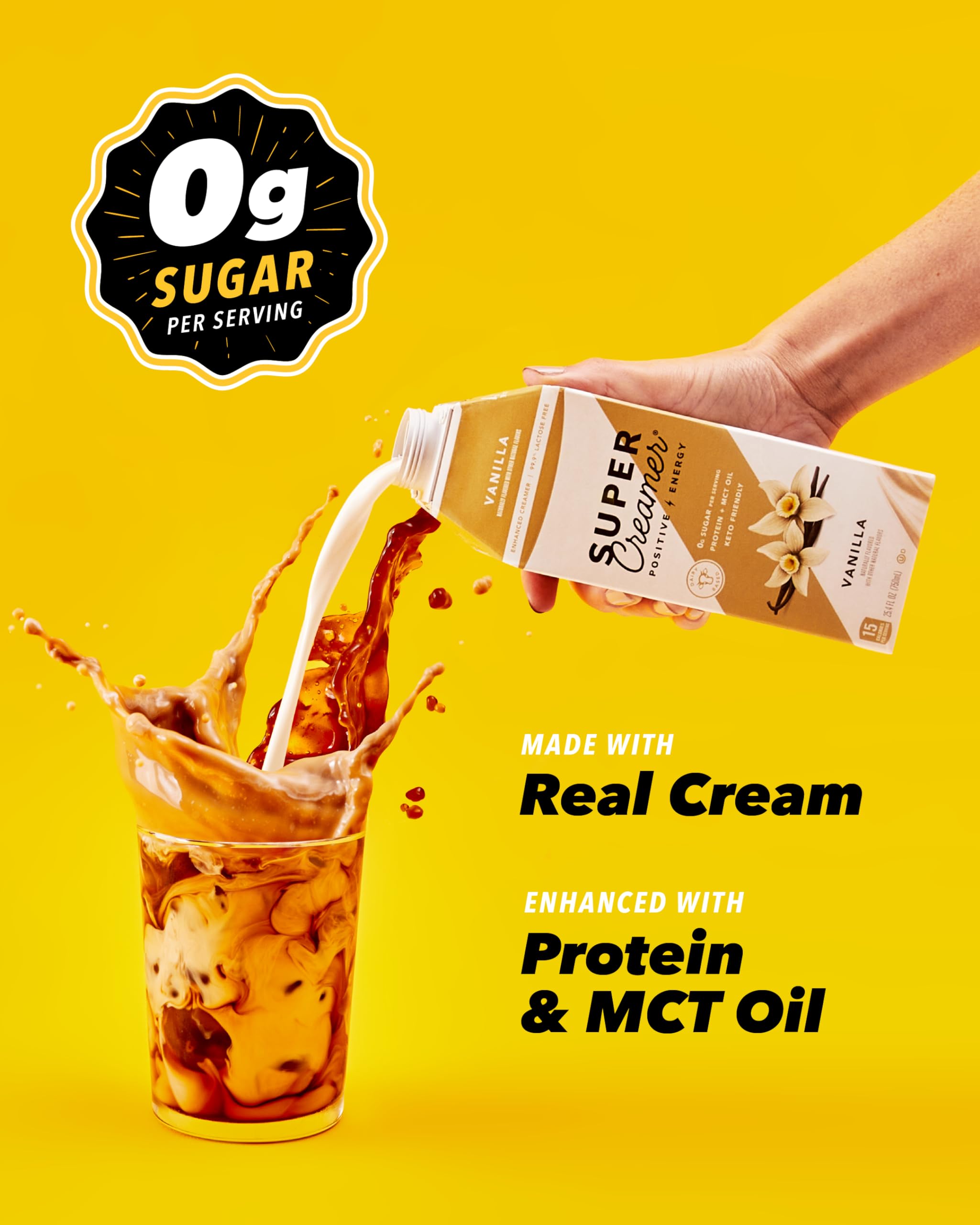 SUPER COFFEE Crème vanille – etiquette sans sucre, pratique en voyage