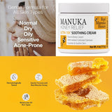 Texture crémeuse de Super Natural Goods, crème Manuka Miel, sensation réconfortante après application.