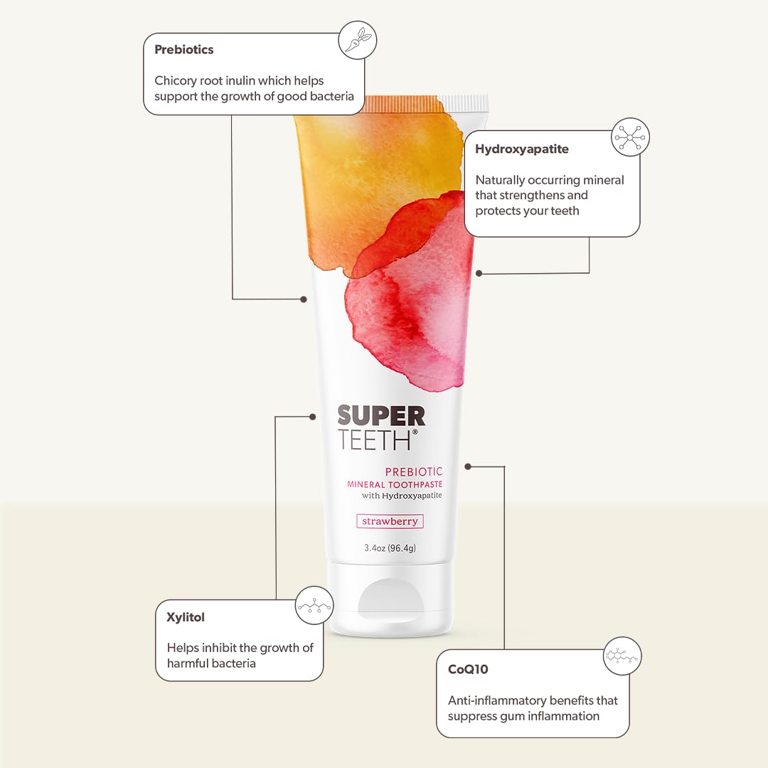 Arôme fraises du dentifrice SuperTeeth, expérience rafraîchissante et agréable