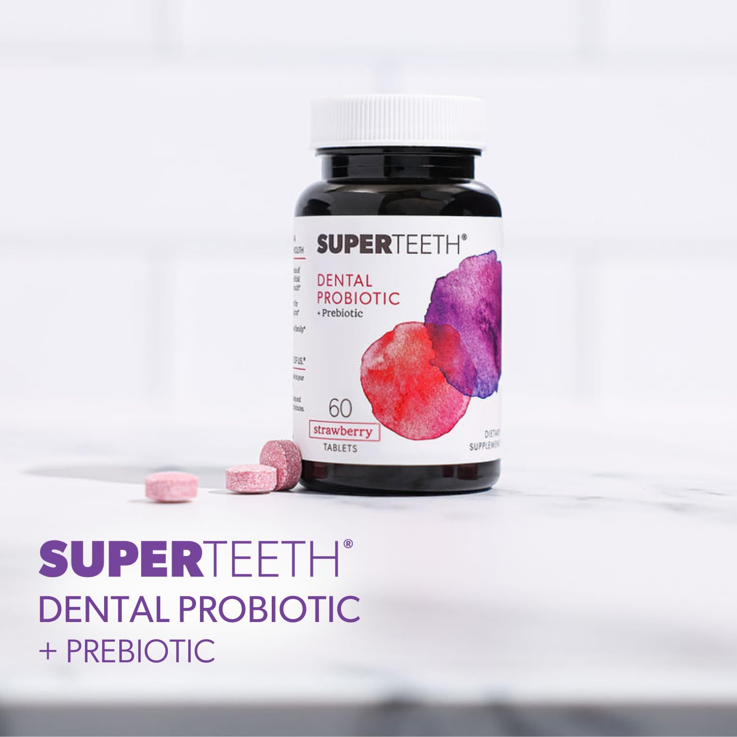 Super Teeth tablettes-fraises-saveur: goût agréable en bouche.