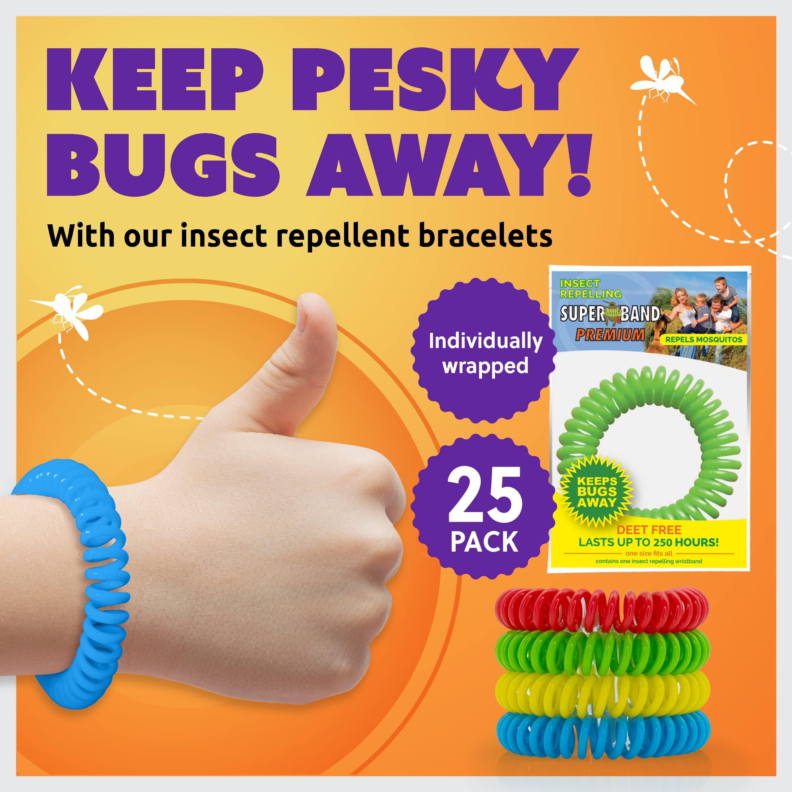 Bracelets SUPERBAND pour enfants et adultes, ajustables au poignet ou à la cheville.