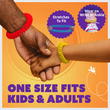Bracelets SUPERBAND emballés individuellement pour l'hygiène et le transport.