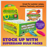 Bracelets SUPERBAND pour utilisation en extérieur, parfaits en voyage et plein air.