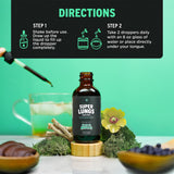 SuperBonsai Super Lungs Drops – compte-gouttes pour dosages simples et précis.
