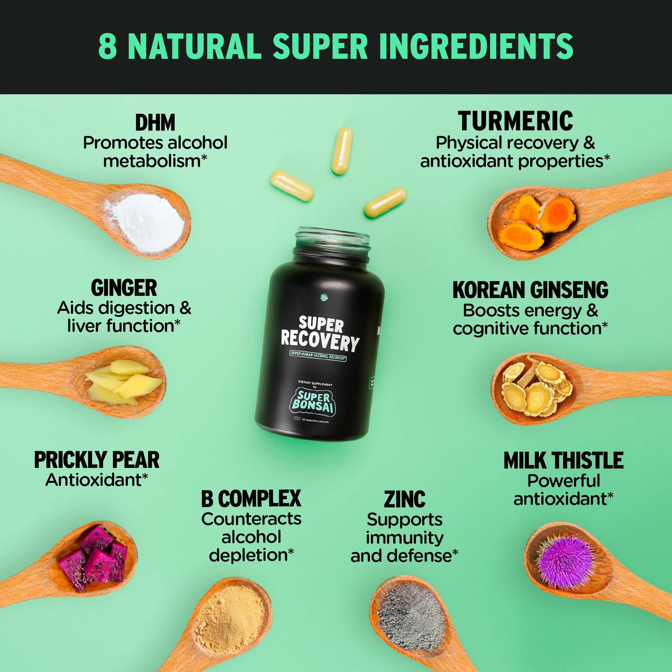 Capsules après-boire SuperBonsai, pour un démarrage plus clair le matin.