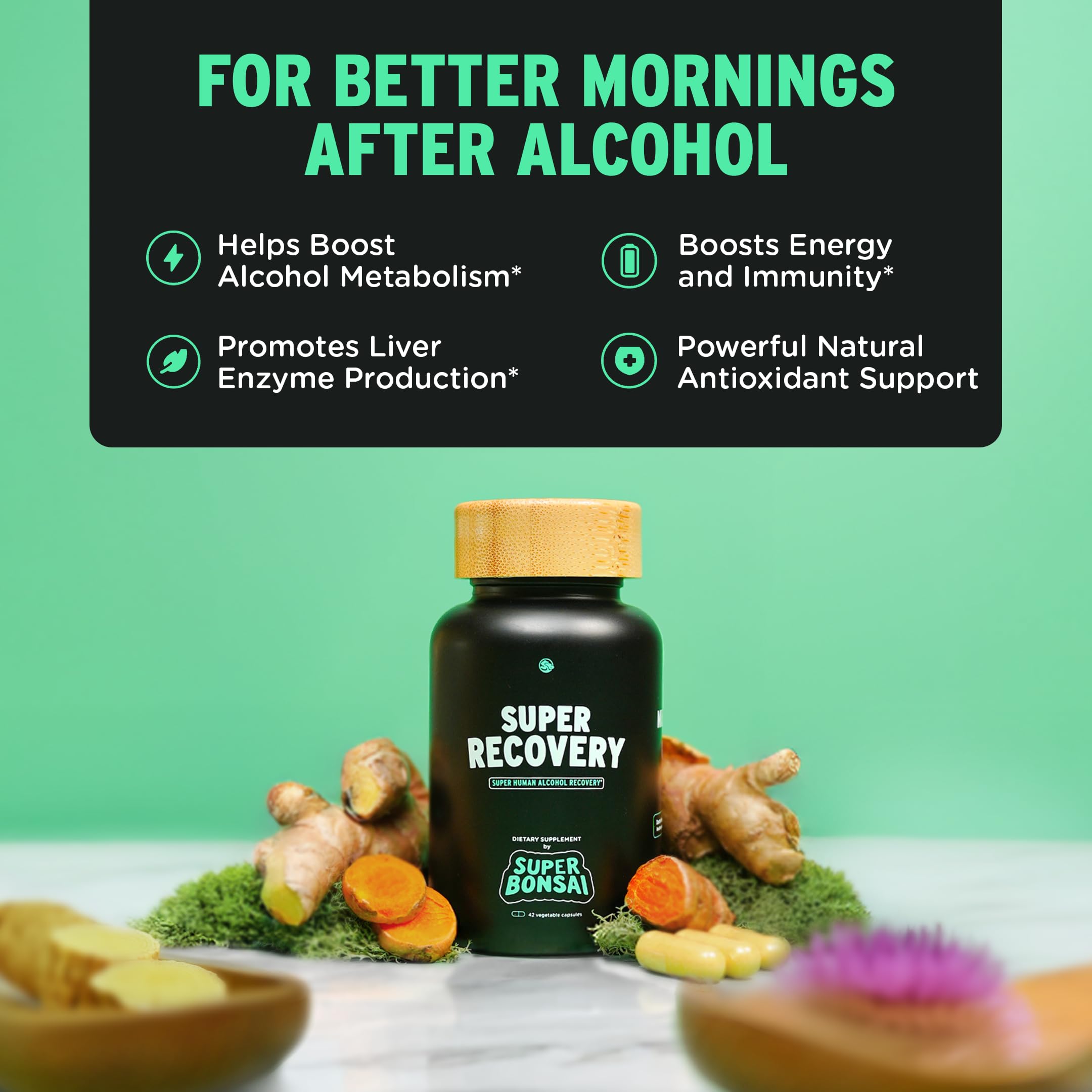 SuperBonsai Super Recovery après-boisson optionnel : récupération plus douce