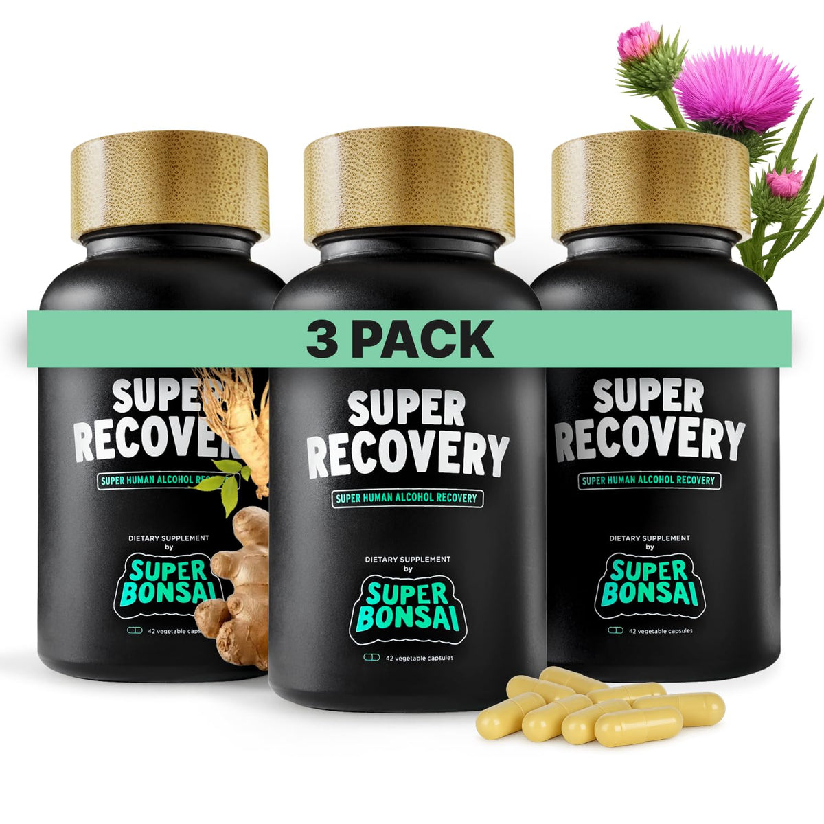 SuperBonsai Super Recovery avant-boisson : soutien naturel pré-consommation