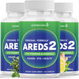 Superfood MD AREDS2 bouteille: soutien visuel quotidien et compléments d antioxydants.