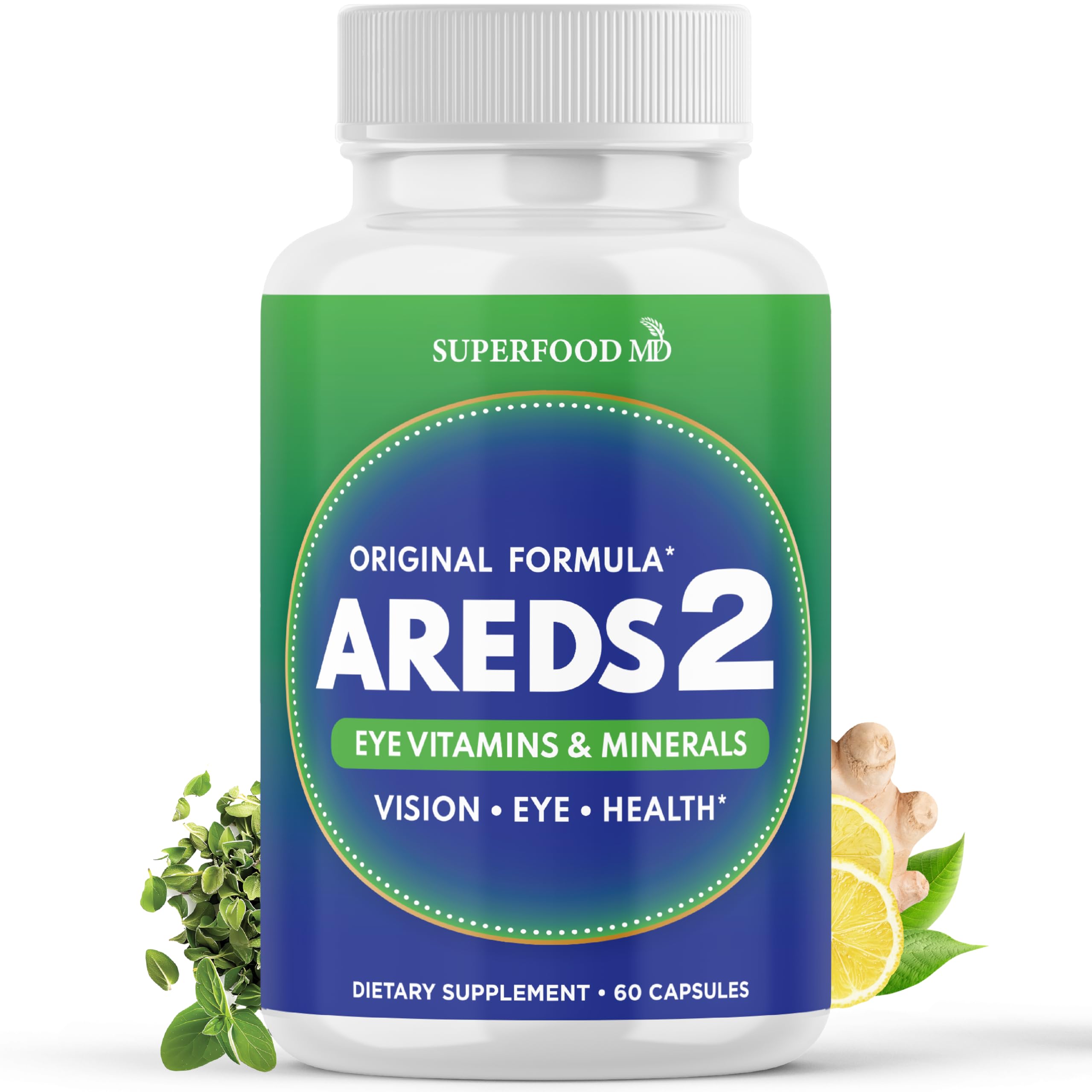 Superfood MD AREDS2 lutéine: soutient potentiellement la santé maculaire et le confort visuel.