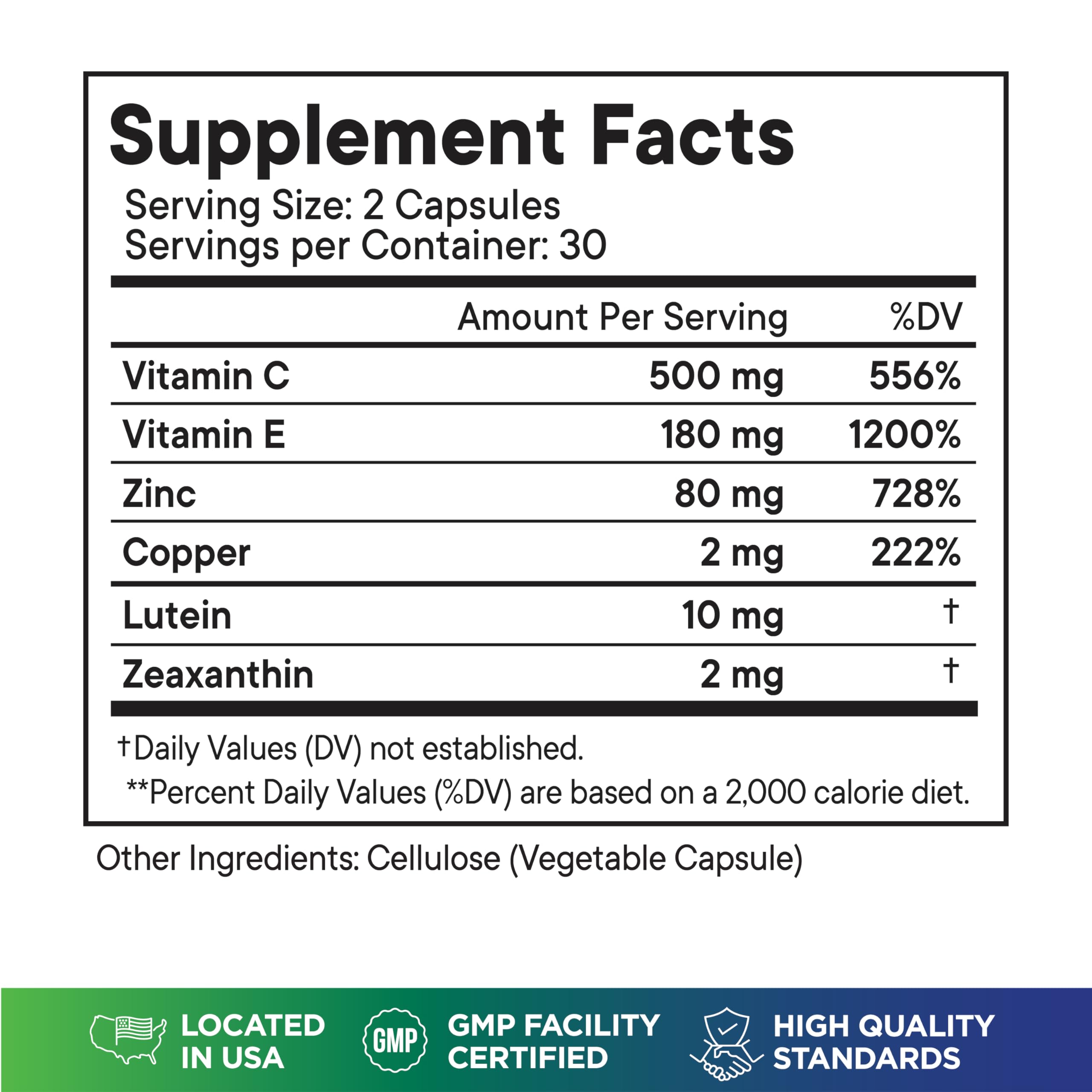 Zinc et cuivre dans Superfood MD AREDS2 pour l acuité visuelle et la fatigue oculaire.