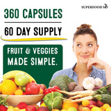 Capsules Beta-Carotene de Superfood MD pour une provitamine A naturelle.