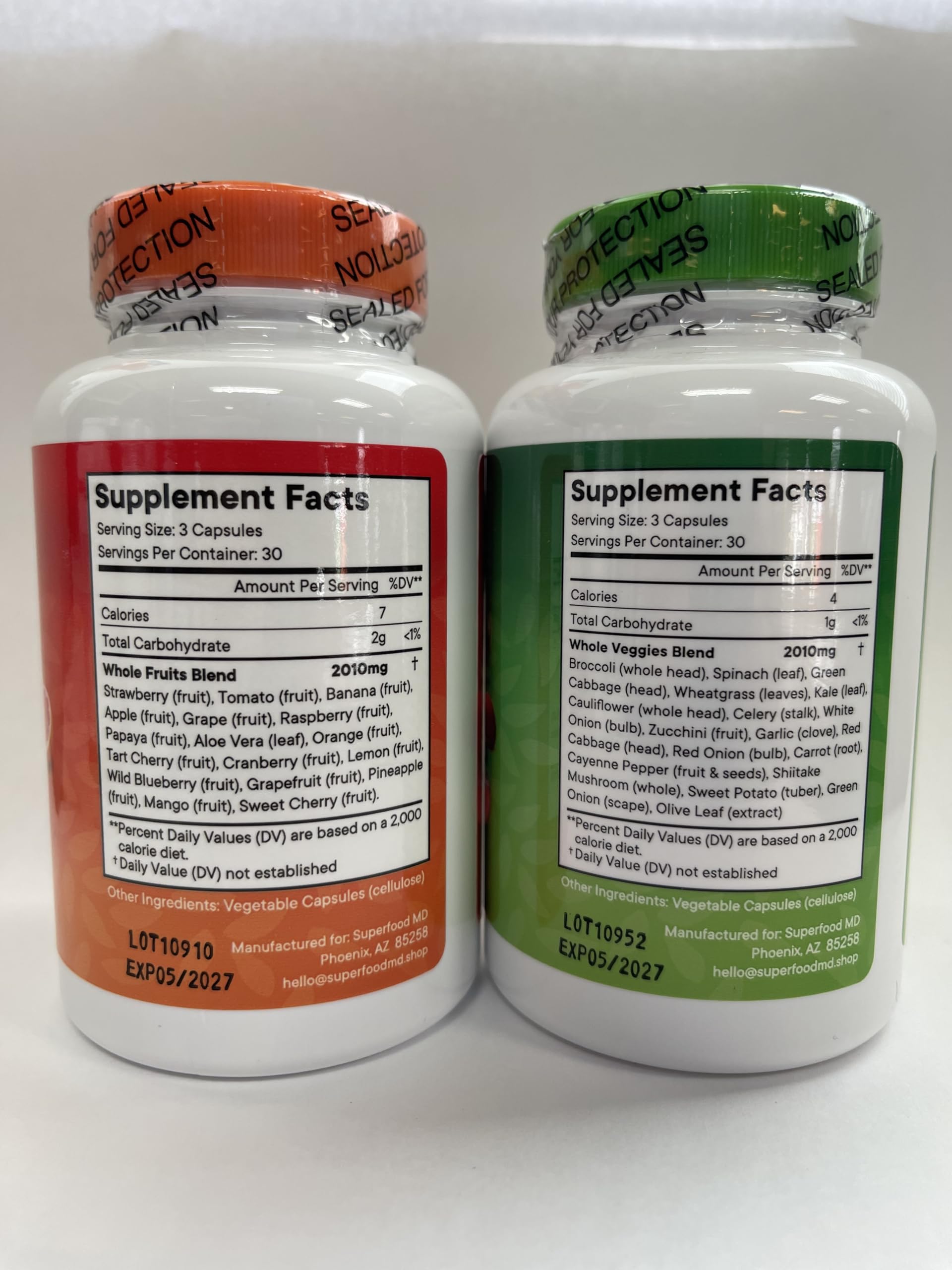 Superfood MD Pack duo — deux bouteilles de 90 gélules pour démarrer.