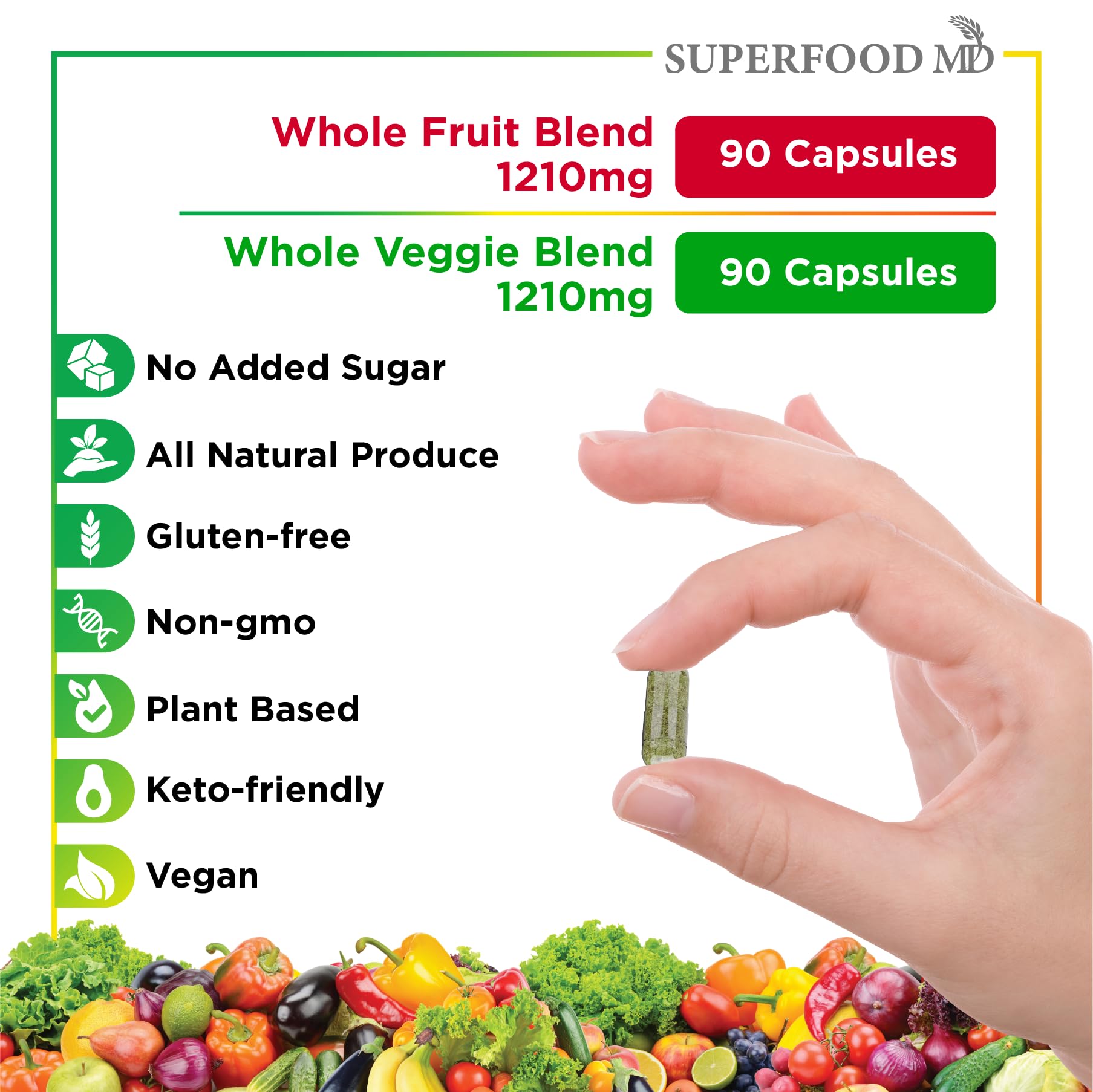 Superfood MD Utilisation quotidienne — gélules faciles à intégrer.