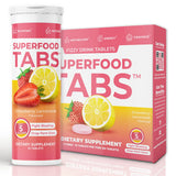 Superfood Tabs detox : eau citronnée fraise pour le bien-être et la digestion