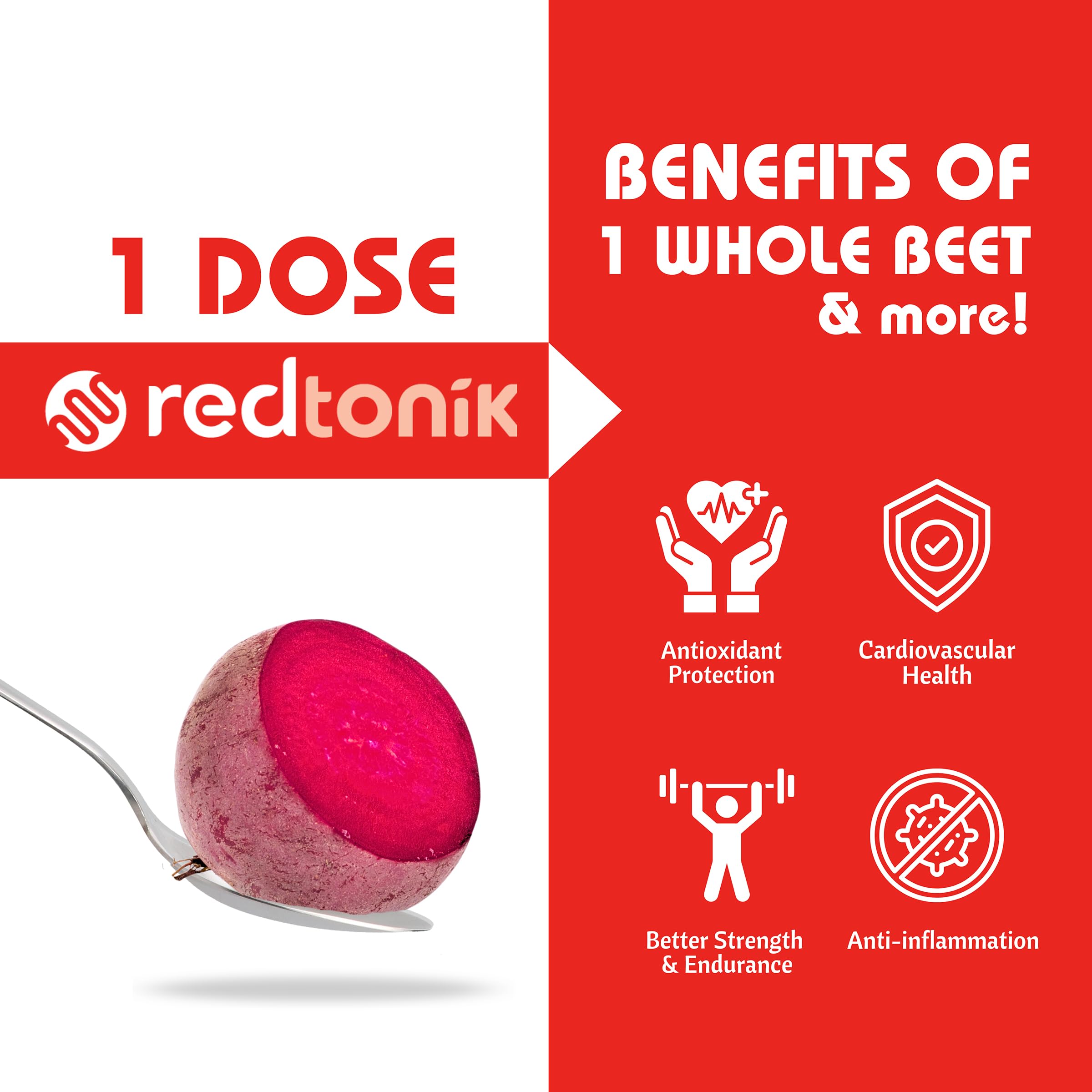 Bouteille Tonik Rouge SUPERGREEN TONIK et emballage clair