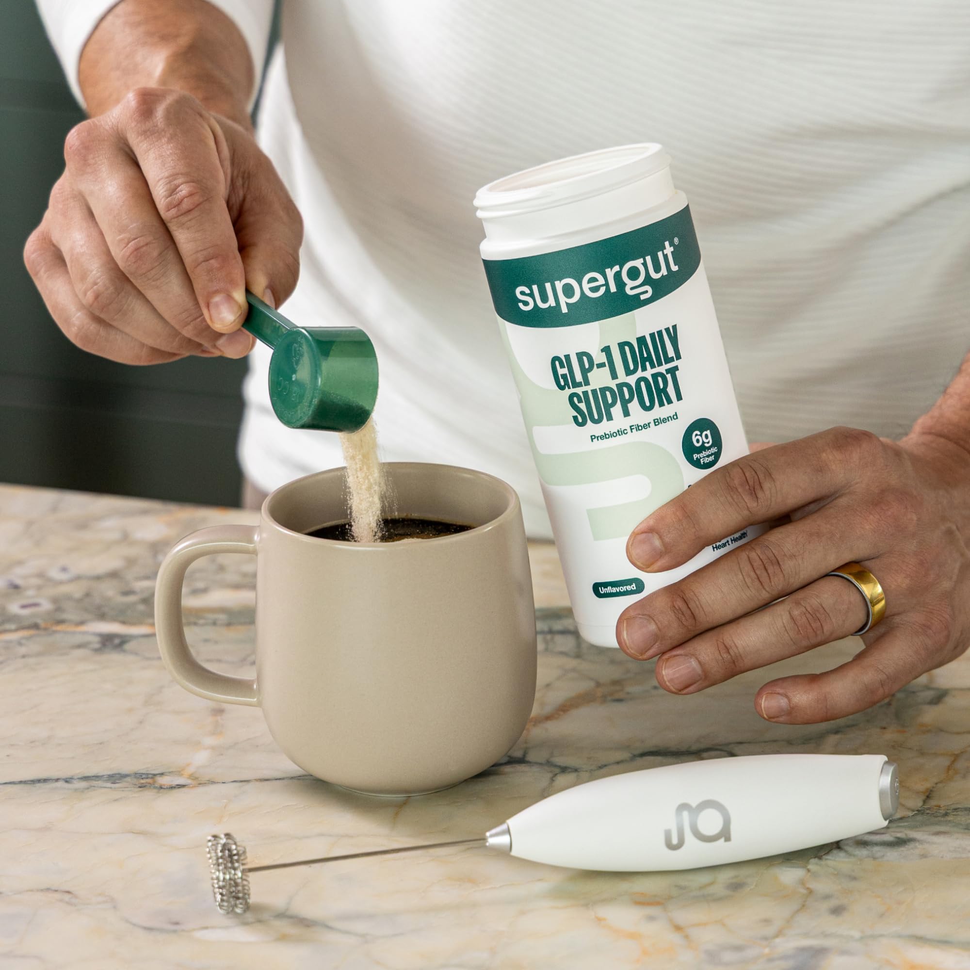 Supergut GLP1 Daily Support fibres résistantes: formule végétale et faible en calories.
