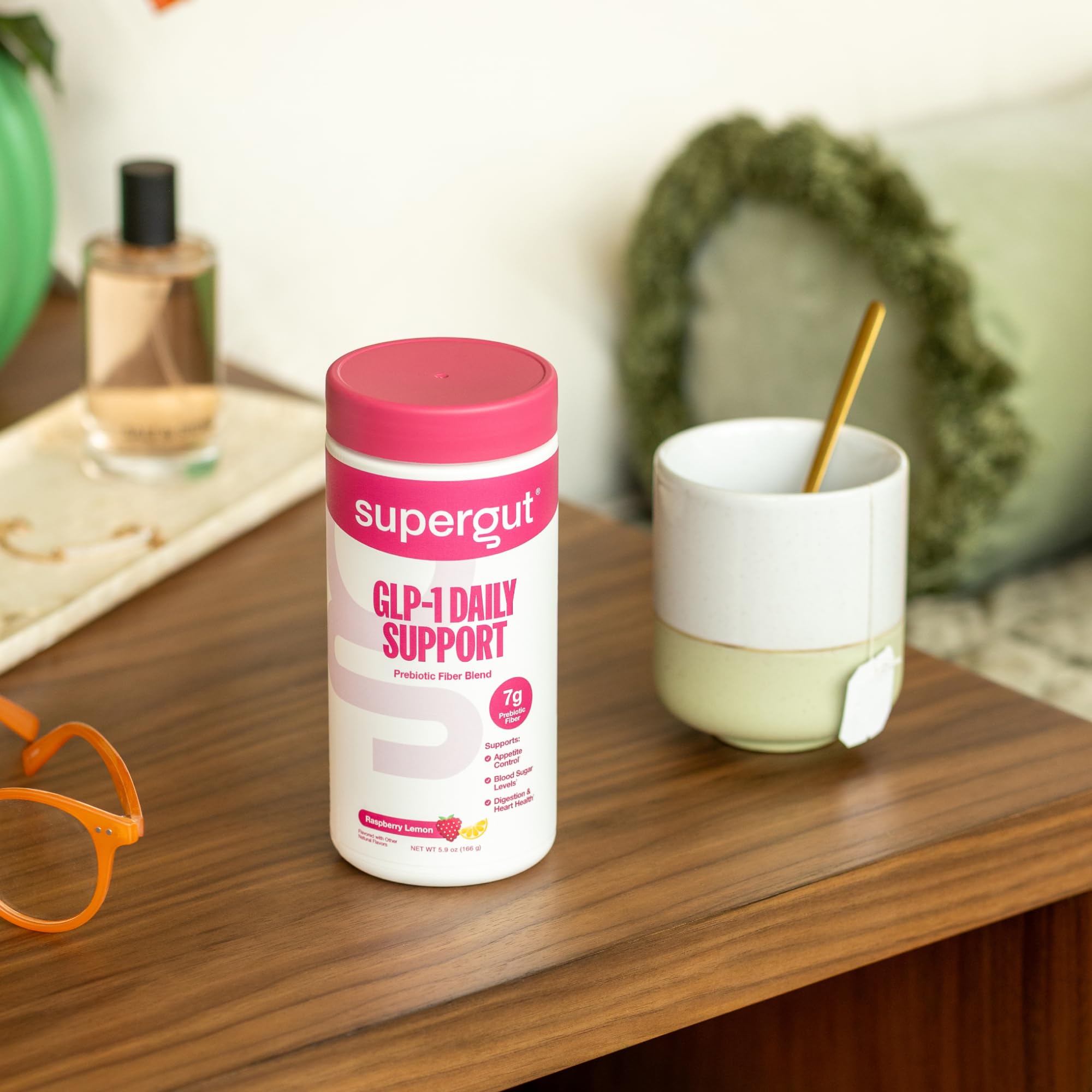 Supergut GLP-1 Daily Support — intégration facile à une routine quotidienne pour une sensation de satiété.