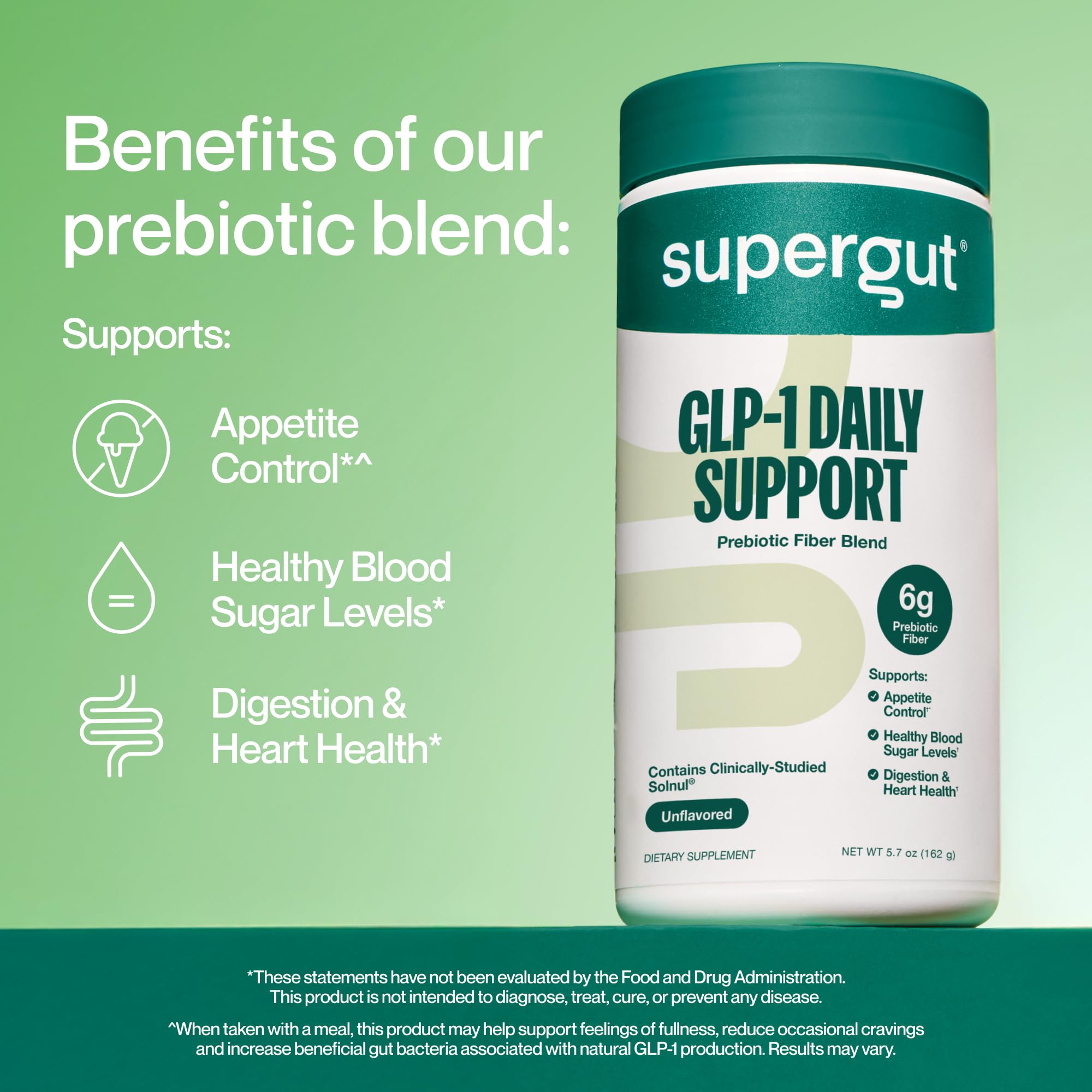 Supergut GLP1 Daily Support sachet-dose : mesure rapide pour la satiété.