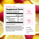 Supergut GLP-1 Daily Support — verre eau framboise-citron, dégustation légère et fruitée.