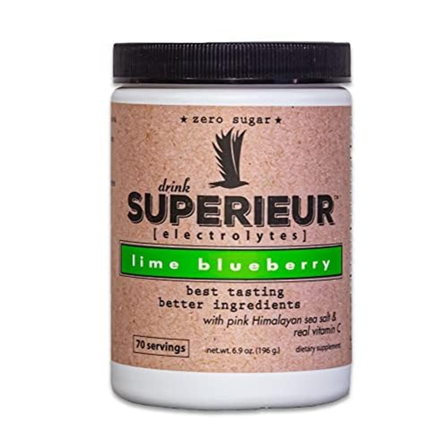 Sans sucre, option compatible keto et végane avec Superieur Electrolytes.